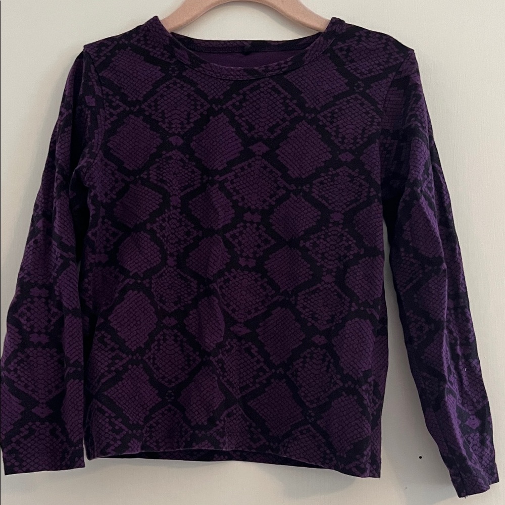 Mini Rodini Purple and Black Long Sleeve Tee